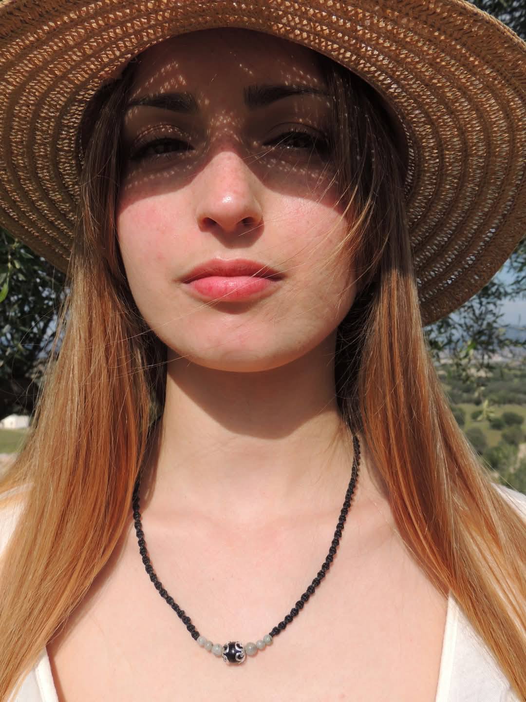 Collana o Choker Su Coccu con Labradorite
