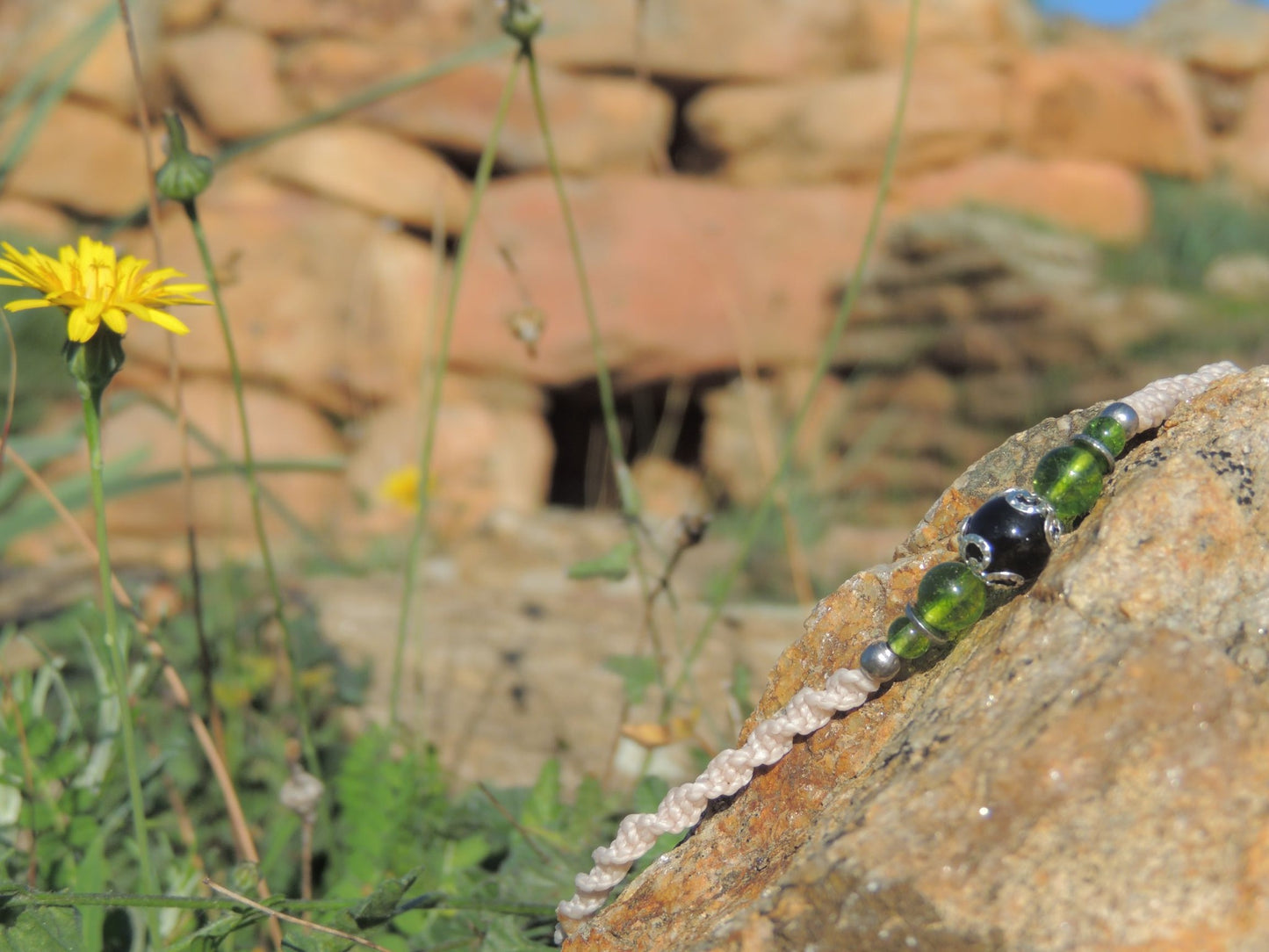 Bracciale Nuraghino con Olivina Verde