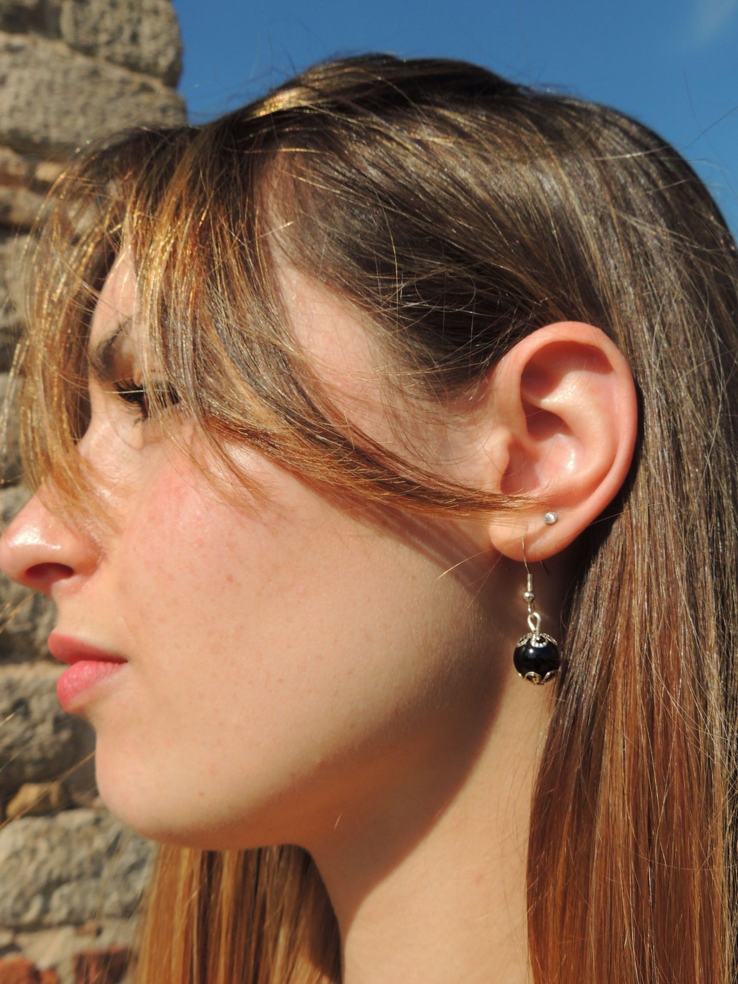 Kokkini Total Black Earrings