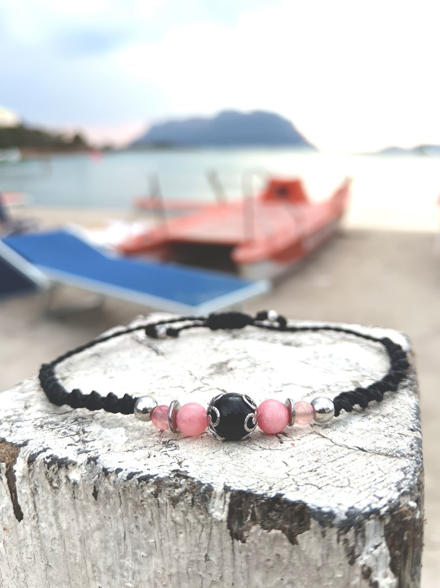 Bracciale Nuraghino con Diaspro Rosa