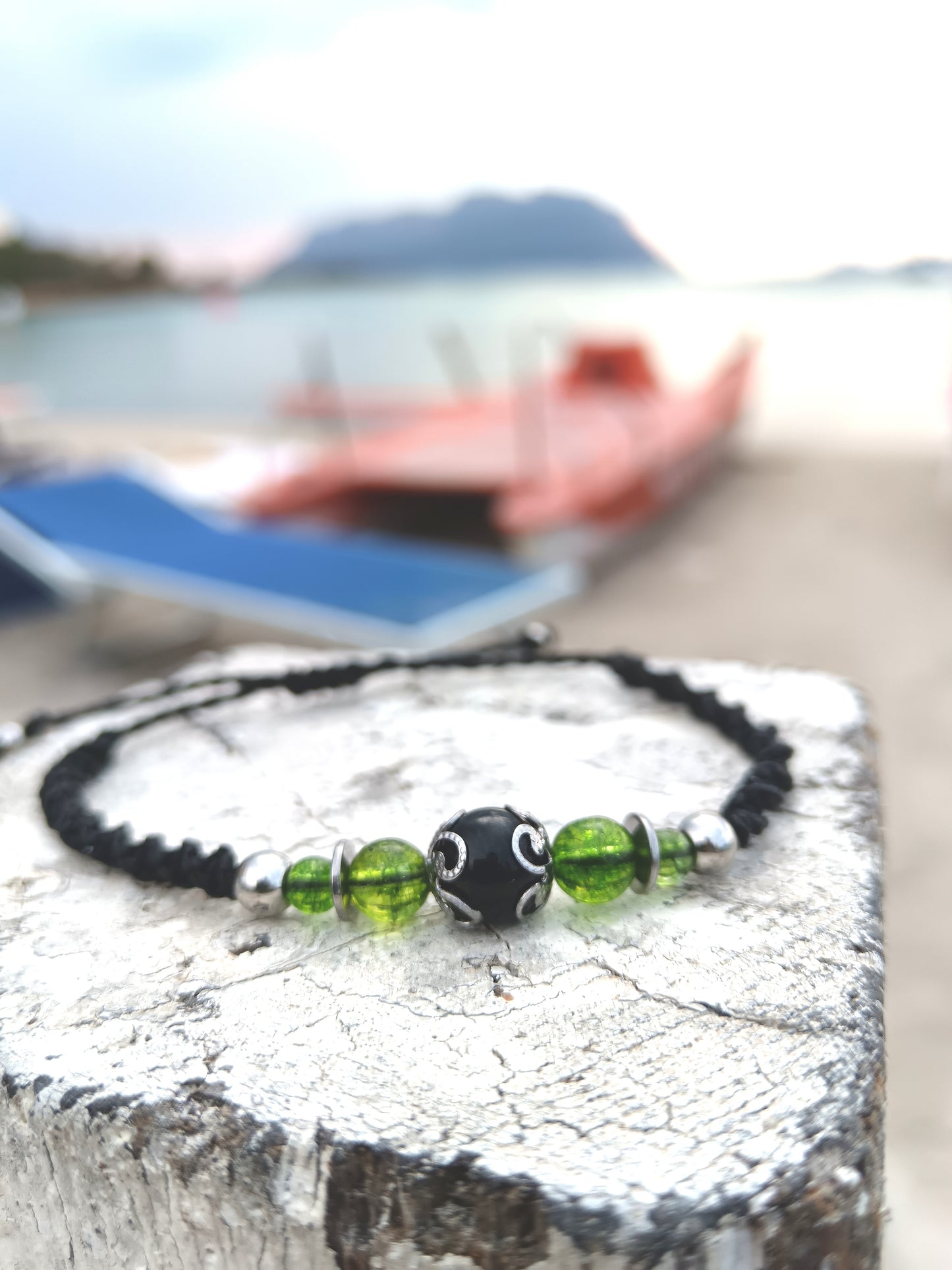Bracciale Nuraghino con Olivina Verde