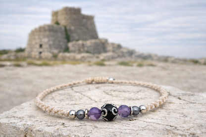 Bracciale Nuraghino con Ametista Viola