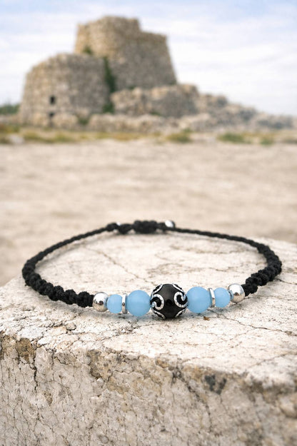 Bracciale Nuraghino con Acquamarina