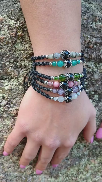 Bracciale Nuraghino con Olivina Verde