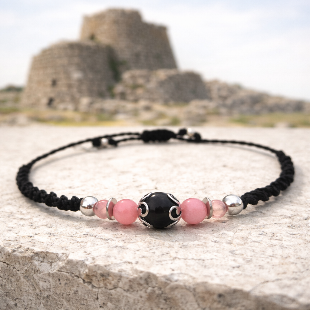 Bracciale Nuraghino con Diaspro Rosa